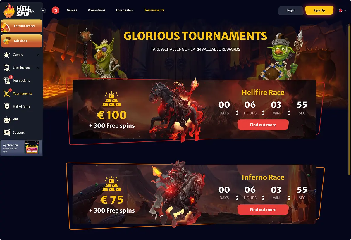 HellSpin Turniirid HellSpin Turniirid